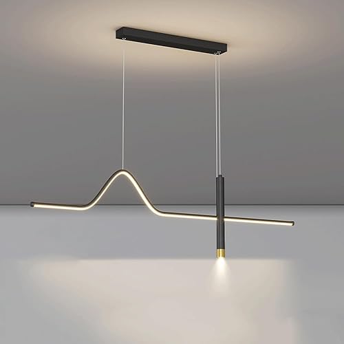 Modern Simple LED Chandelier, Variable Light Ceiling Lamp Fixture, Chandelier Fixture, Height Adjustable, Used for Kitchen Island Dining Table Above