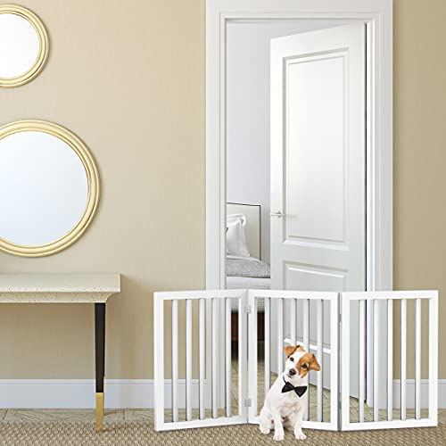 Pet Gate - 3-Panel Indoor Foldable Dog Fence for...