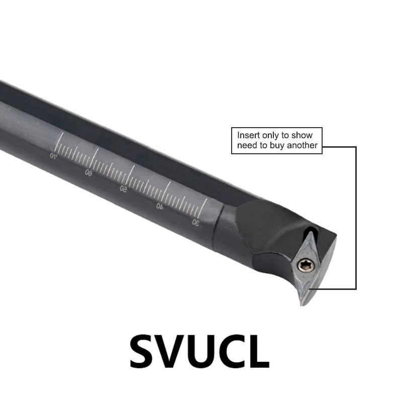 Turning Tool Holder 40mm S32T-SVUCR16 CNC Turning Lathe Cutting Tools Bar for Vcgt Vcm Inserts Screw Internal Boring Tools(S32T-SVUCL16)