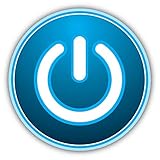 JJH Inc Power Symbol Light Button Vinyl Decal Sticker Waterproof Car Decal Bumper Sticker 5'