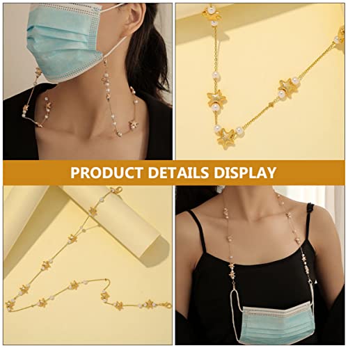 Amosfun Corrente de rosto para óculos correntes para mulheres corrente de óculos da moda corrente de