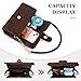 Shoulder Bag for Women, Faux Leather Women's Shoulder Handbags, Fashionable Tote Purses for Women with Removable Strap and Zipper Closure (Dark Brown)