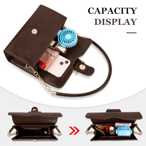 Image of Shoulder Bag for Women, Faux Leather Women's Shoulder Handbags, Fashionable Tote Purses for Women