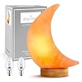 d'aplomb 100% Authentic Natural Himalayan Salt Lamp; Hand Carved Moon Pink Crystal Rock Salt from Himalayan Mountains; Dimmer Cord; 5 lbs