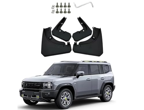 Splash Guards for Jetour T2 2023 2024 2025, Mud Flaps Splash Guard Accesories Device Exterior 4pcs Set Front and Rear