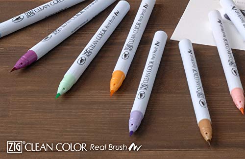 Zig Clean Color Real Brush Markers, Multicolor, 12-Pack (Rb600012) #TOP7