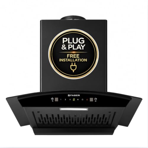 Image of Faber Delight Pro 60 cm Plug & Play Autoclean Chimney | Free Installation |1500 m /hr Suction | Filterless | Zero Maintenance cost on Filters for 2 years | 12 Years warranty on Motor
