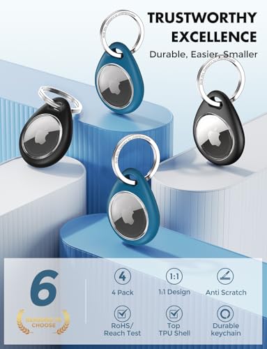 image for UNBREAKcable Holder for Apple AirTag - 4 Pack [Fit Tightly Design] [Ea