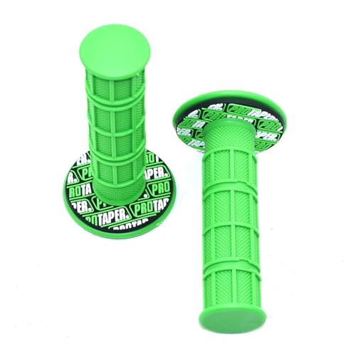 11 colours handle grips Motorcycle Motocross Hand Grips Dirt Bike Gel Handle Bar Universal dirt bike pit bike (Color : Dark Green)