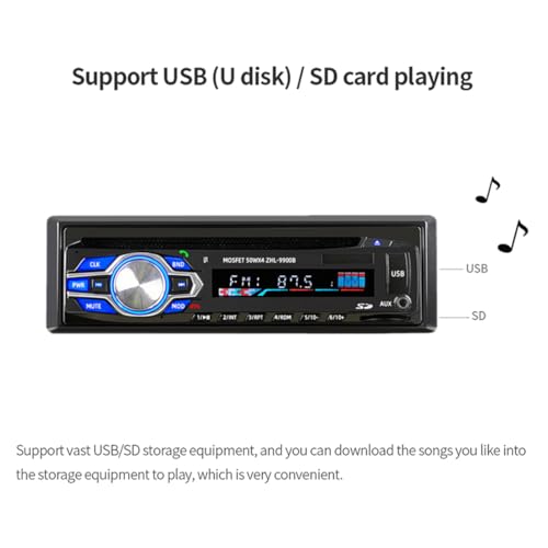 Radio para auto con CD DVD y Bluetooth manos libres miniatura 4