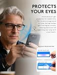 Reading Glasses Men Blue Light Blocking Stylish Lightweight Square Computer Readers Glasses Comfortable Spring Hinges