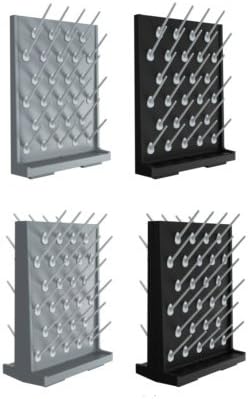 Azzota Pegboard Bench-top/Wall-Mount Laboratory Glassware Drying Rack with 27 Pegs, Gray Color
