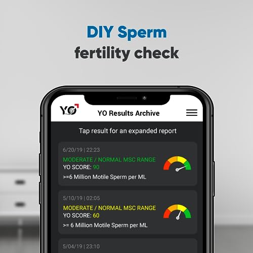 Yo Home Sperm Test | At-Home Fertility Test Kit For Men | Check Motile Sperm Concentration With 97% Accuracy | Fast Results Using Your Smartphone | Includes 6 Tests | Private, Convenient, Easy To Use #TOP1