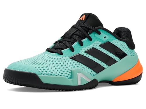 adidas, Unisex's Kids, Barricade K Tennis Shoes (Little Kid/Big Kid), Flash Aqua/Black, 2, Medium Little Kid