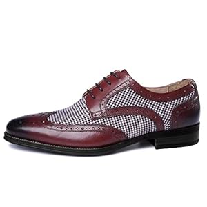Scarpe Stringate Pelle Uomo Classiche Scarpe Brogue Vintage Leggere 38-48