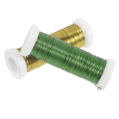 Angoily Artificial Flower Stems DIY Floral Wire Rolls Flower Branches Metal Wire Stems for Wedding Decorations