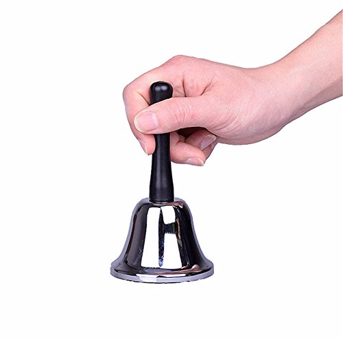 Metalltee-Handglocke-Gold überzogener Hand lauter Anruf-Service Bell-Warnungs-Silber