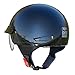 GLX M14 Open Face Motorcycle Helmet - Black, X-Large - DOT Approved