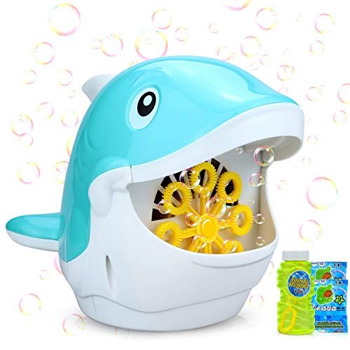 aovowog Bolle di Sapone,Sparabolle di Sapone Bambini,Macchina Giocattoli per Bolle da Bagno,Giochi da Esterno Giochi da Giardino per Bambini Compleanno,Matrimonio,Giochi al Coperto e all’Aperto