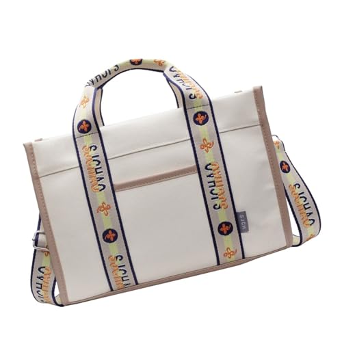 Sac à bandoulière en toile avec multi-poches pour voyage et bureau