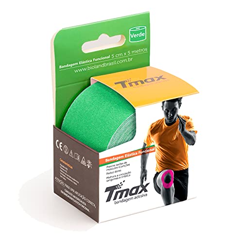 Tmax Fita De Kinésio Verde 5M X 5Cm Verde