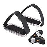 Flexibilidad de tamaño: mejora la estabilidad y la comodidad con nuestras garras de hielo con ajuste personalizable. Ajuste la longitud para adaptarse a cada tipo de calzado y tamaño de zapato para garantizar un agarre confiable.