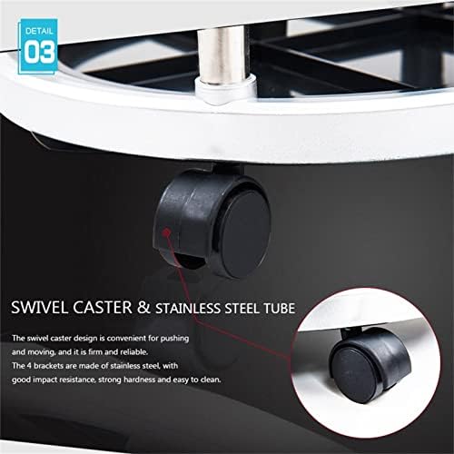 Large Silver Umbrella Stand with Wheels, Durable Engineering Plastic, High Capacity Umbrella Holder for Sticks & Folding Umbrellas, Freestanding Design for Commercial Use