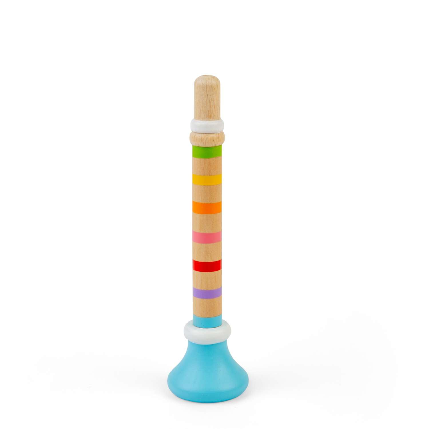 Bigjigs Toys Wooden Blue Trumpet, Children's Musical Instrument