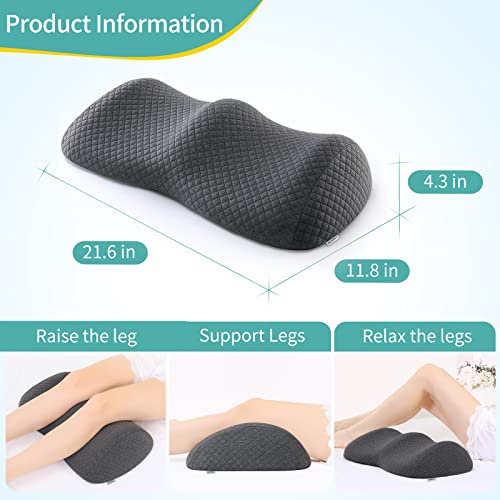 Leg Pillows For Sleeping Knee Pillow For Side Sleepers Leg Foot Elevation Swelling Relief Pain Pillow Contour Wedge Bolster Pillows Memory Foam Removable Cover #TOP4