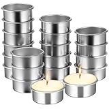 20 Stück Teelichthalter Metall, 40mm Kerzenhalter Metall Teelichthalter Silber, Ideal Für Hochzeitstischdekoration, Weihnachtsdeko Und Gemütliche Wohnraumgestaltung