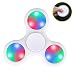 Dricar Fidget Spinner Toy LED Glowing Hand Tri-Spinner Perfect For ADD, ADHD, Anxiety, and Stress Relief (white)