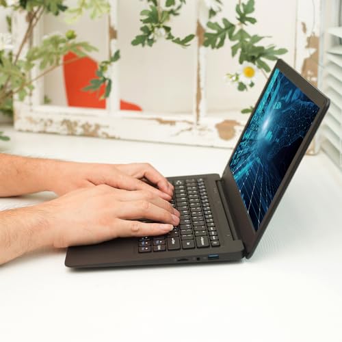 Image of Laptop Computer Mini 10 Inch Quad Core Powered by Android 12 Netbook 64GB Small Computer with WiFi Webcam Bluetooth,Charger Mouse Included,Suitable for Children and Students, 4 Color Options (Blue)