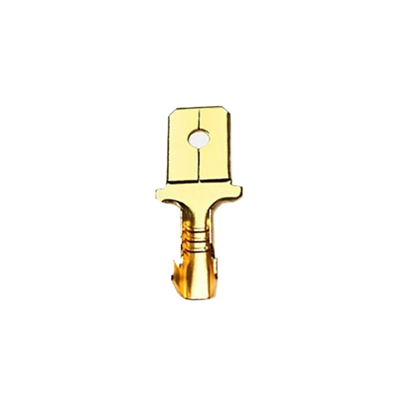 xuyuyan 100Pcs/Lot 2.8/4.8/6.3mm Female And Male Crimp Terminal Brass(6.3 Male Golden)