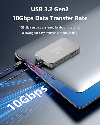Enclosure Magnético M.2 NVMe con Docking USB C 7 en 1 miniatura 7