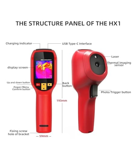 Thermal Imager Handheld Thermometer 240×240 Resolution -20~550C 15 Color Disc PC Analysis Software Fast Anomaly Recognition - Image 4