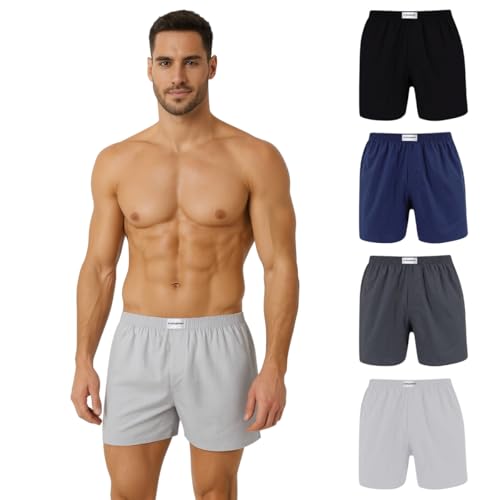 Kit 4 Cuecas Samba Canção Algodão Rouper Basic Masculino Cor:multi-colored;Tamanho:M