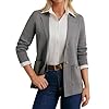GRACE KARIN Women Sweater Blazers Business Casual Long Sleeve Work Cardigan Open Front Lapel Suit Jackets with Pockets