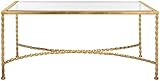Safavieh American Homes Collection Matilda Gold Leaf Glass Couture Coffee Table
