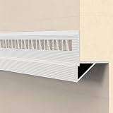 NMKSYX 2 4 6 8 10 Pezzi Gocciolatoio per Installazione in Cemento A 90 Gradi, Protezioni Antipioggia per Porte per Terrazza/Tetto, Scossalina Bordo(6pcs-7.5m/24.6ft)