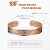 Jeracol Copper Magnetic Bracelets for Men Women,100% Solid Copper Magnetic Cuff Bangle with Powerful Magnets(Each 3500 Gauss), Brazaletes with Jewelry Gift Box #3