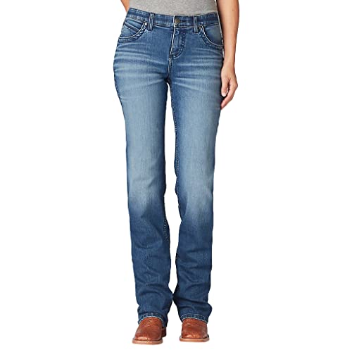 Wrangler Women's Medium Wash Mid Rise Q- Bootcut Ultimate Riding Jeans Blue 0W x 34L2