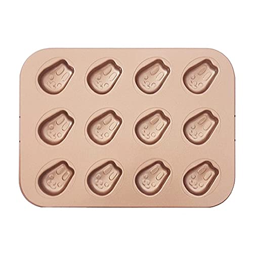 Rabbit Bunny Pans For Baking 9-Cavity Cake Pan Non-Stick Bake-Ware Mold For Oven Baking Champagne Gold For Baking Decorating #TOP1