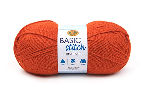 Lion Brand Yarn Basic Stitch Premium Yarn, Cayenne