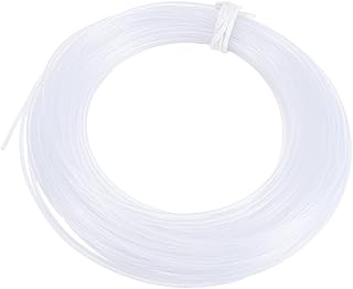 1 Roll Nylon Memory Wire 32.8 Yard Round Clear Plastic Wire White Boning Roll Clear Memory Brim Lines Crinoline Boning for Bridal Dress Hat Brims Jewelry Making Diameter:2.5mm
