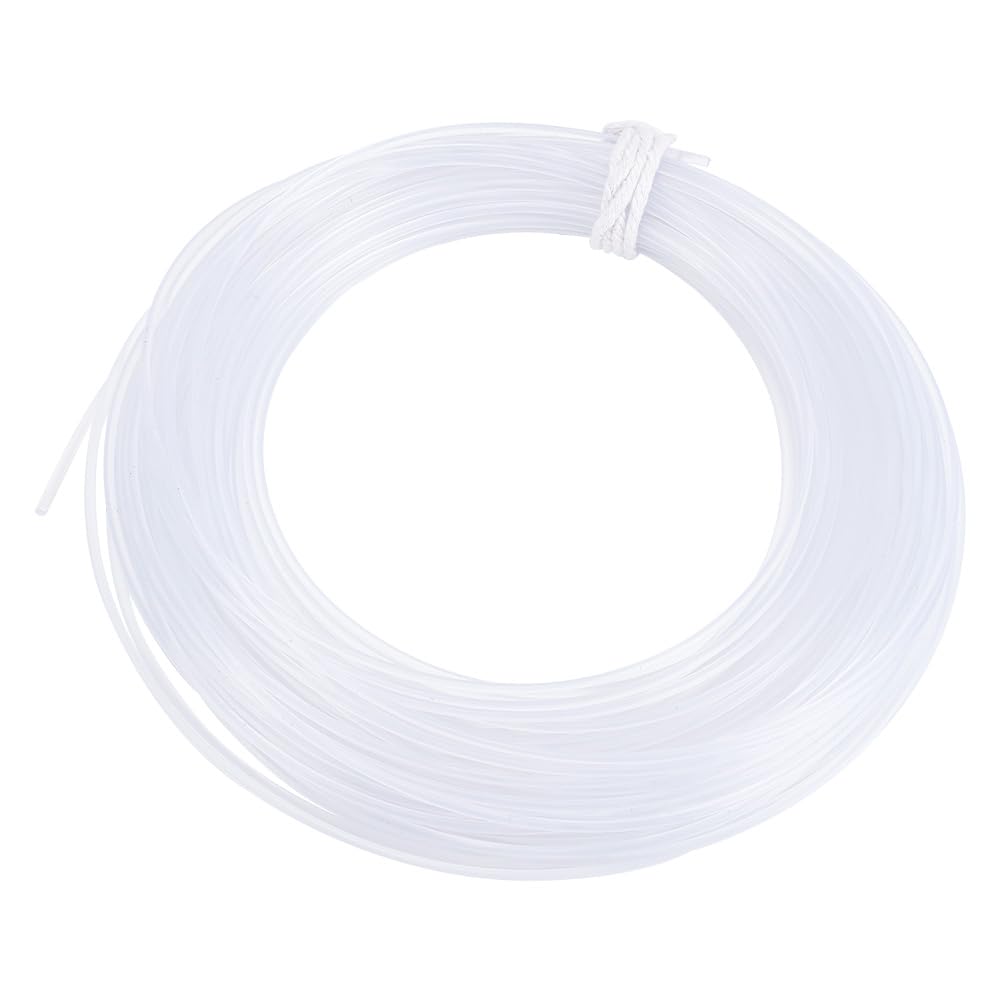 32.8 Yard Nylon Memory Wire 0.08 Inch Diameter Clear Plastic Wire White Boning Roll Clear Memory Brim Lines Crinoline Boning for Bridal Dress Hat Brims Jewelry Making