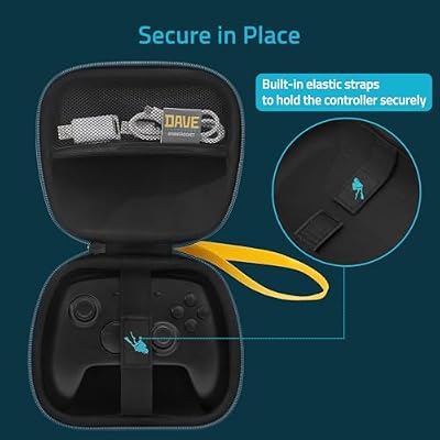 FUNLAB Carrying Case for Nintendo Switch 2 Pro Controller/Xbox Controller, Protective Travel Case with Hard Shell Ballistic Nylon and EVA Material, Dave the Diver Official Licensed - Blue