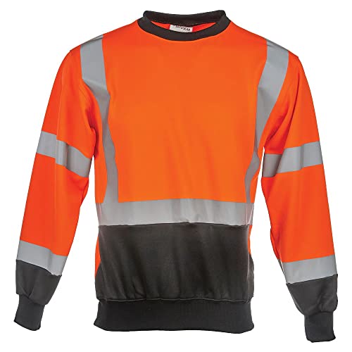 J. J. Keller & Associates, Inc. High Visibility Unisex Crew Neck Sweatshirt, Ansi Class 3, Xl, Safegear Orange #TOP20