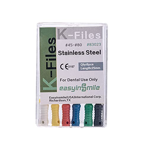 Easyinsmile Dental Endo Hand Use K-Files 25Mm Endodontic Stainless Steel Files cover