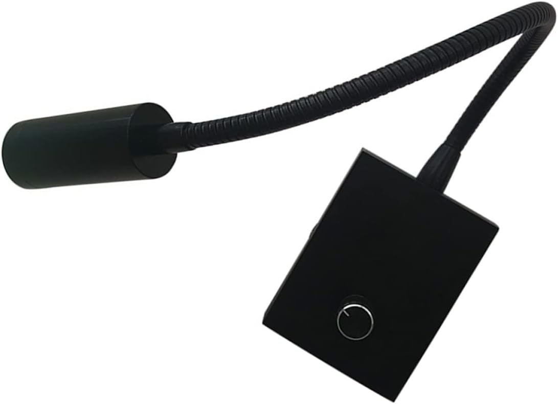 UKCOCO LED Bedside Reading Lamp with Flexible Hose Book Light for Night Reading Compact Design for Bedroom Office Use