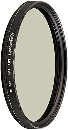 Amazon Basics Circular Polarizer Camera Lens Filter - 72 mm